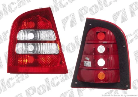 Фонарь задний | SKODA OCTAVIA, 01- Polcar 692187E