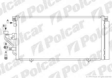 Радіатор кондиціонера Polcar 7207K8C2