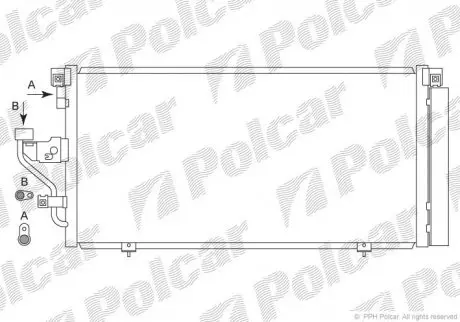 Радіатор кондиціонера Polcar 7207K8C2