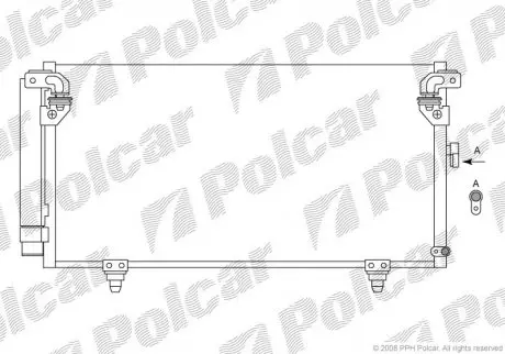 Радиатор кондиционера Polcar 7208K8C1