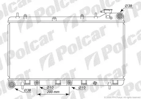 Радіатор охолодження Polcar 7210082