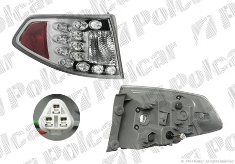 Ліхтар задній | IMPREZA, 09.07-12.11 Polcar 721587E