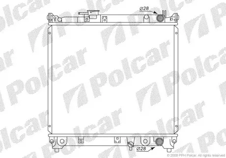 Радіатор двигуна Polcar 7403082