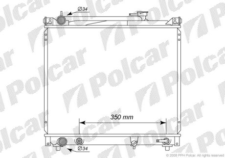 Радіатор двигуна Polcar 7404083