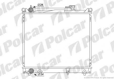 Радіатор охолодження Polcar 7424083 (фото 1)