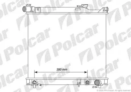 Радиатор двигателя Polcar 7424085