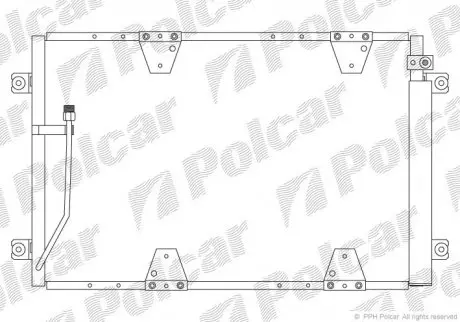 Радиатор кондиционера Polcar 7424K8C4