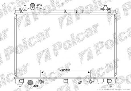 Радіатор двигуна Polcar 7426082