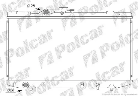 Радіатор двигуна Polcar 8101083