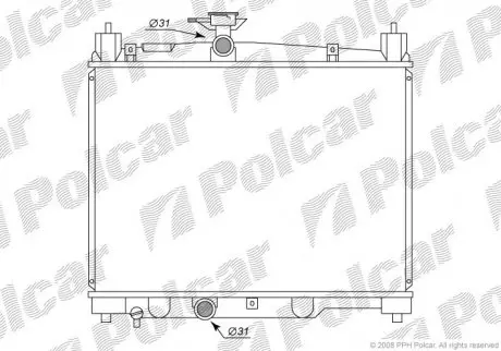 Радиатор двигателя Polcar 8103081