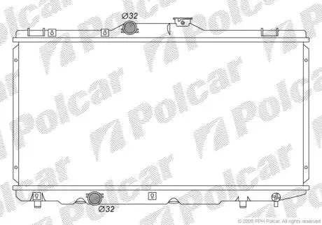 Радіатори охолодження COROLLA 92-97 Polcar 8110085