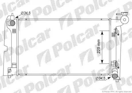Радіатор охолодження Polcar 8113085