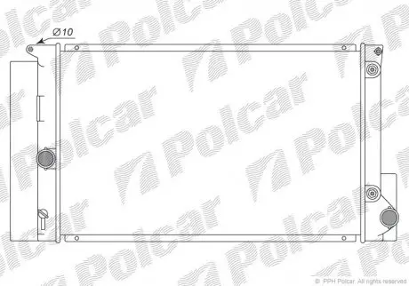 Радиатор двигателя Polcar 8116082