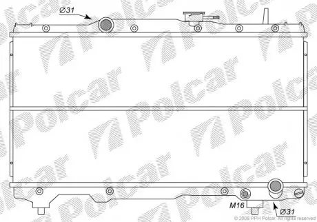 Радиатор охлаждения Polcar 8122082