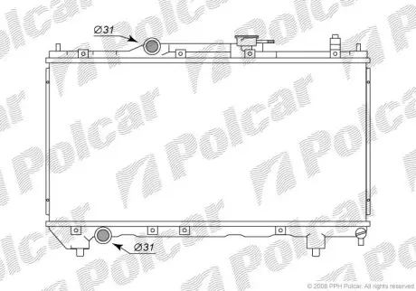 Радіатор двигуна Polcar 8123081