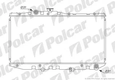 Радиатор двигателя Polcar 8130081