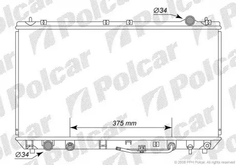 Радіатор охолодження Polcar 8135084