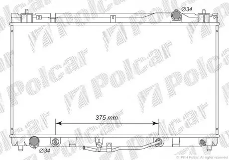 Радиатор охлаждения Polcar 8137083