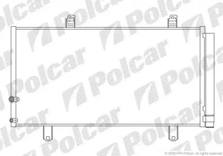Радіатор кондиціонера Toyota Camry/Avalon 2.4/3.5 01.06-12.14 Polcar 8138K8C1S