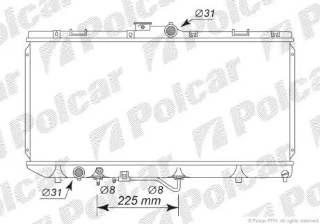 Радіатори охолодження CELICA 90-94 Polcar 8140082