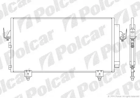 Радиатор кондиционера Polcar 8146K82K