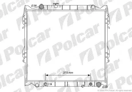 Радіатор двигуна Polcar 8177084
