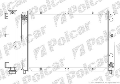 Радіатор двигуна Polcar 9031084