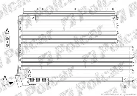 Радіатор кондиціонера Polcar 9032K8B4