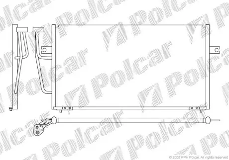 Радіатор кондиціонера Polcar 9040K8C1S