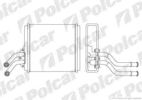 Радіатор пічки Polcar 9044N81