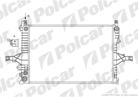 Радіатори охолодження | S60 00- Polcar 9080082