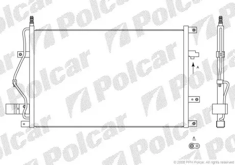 Радіатор кондиціонера Polcar 9080K8C1S