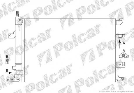 Радиатор кондиционера Polcar 9080K8C2