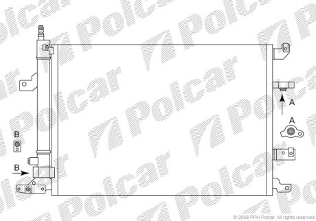 Радіатор кондиціонера Polcar 9080K8C2S (фото 1)