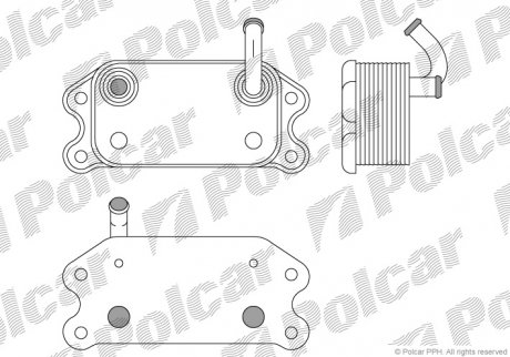 Радиатор масла Polcar 9080L81 (фото 1)