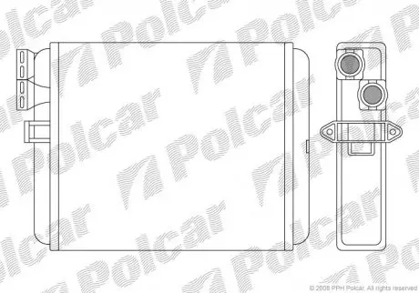 Радиатор печки Polcar 9080N81