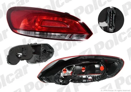 Фонарь задний | SCIROCCO, 07.08- Polcar 951187V