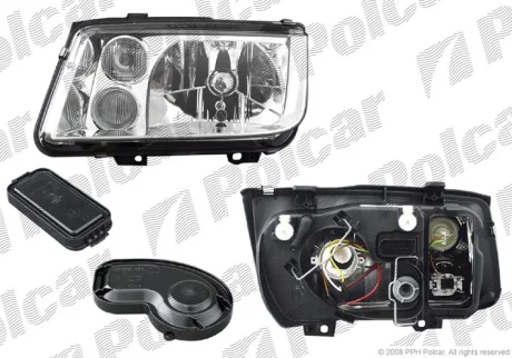 Фара основна | vw BORA, 11.98- Polcar 9512101E