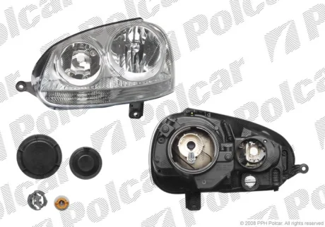 Фара основная | vw GOLF V, 04- Polcar 9513101H