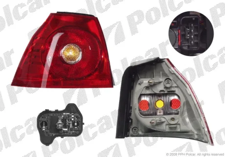 Фонарь задний | vw GOLF V, 04- Polcar 951388E