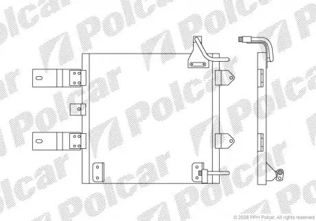 Радіатор кондиціонера Polcar 9525K8C2