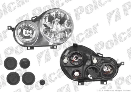 Фара основная | vw POLO HB, 09.01- Polcar 9526091V