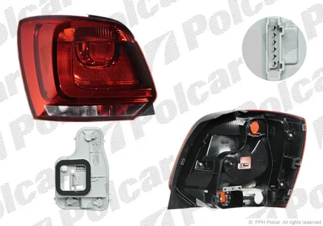 Фонарь задний | POLO (6R), 08.09- Polcar 953387E