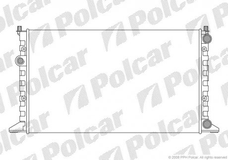 Радиатор охлаждения двигателя Polcar 954108A3 (фото 1)