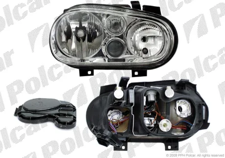 Фара основная | vw GOLF IV, 97- Polcar 9541097E
