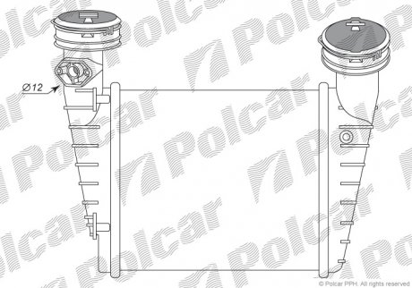 Радиатор воздуха (интеркулер) Polcar 9548J82