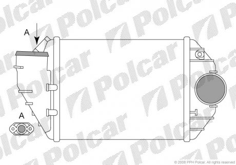 Радиатор воздуха (Интеркуллер) Polcar 9548J83X (фото 1)