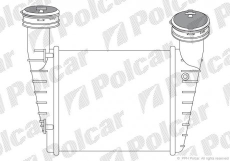 Радиатор воздуха (Интеркуллер) Polcar 9548J85 (фото 1)