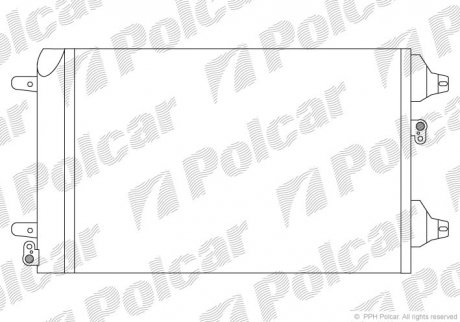 Радиатор кондиционера Polcar 9550K8C1