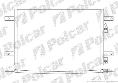 Радиатор кондиционера Polcar 9550K8C2